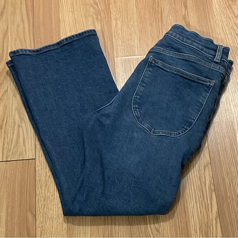 Madewell Women’s 28 (28x26) Vintage Flare Crop Jeans Dark Blue Denim Mid Rise